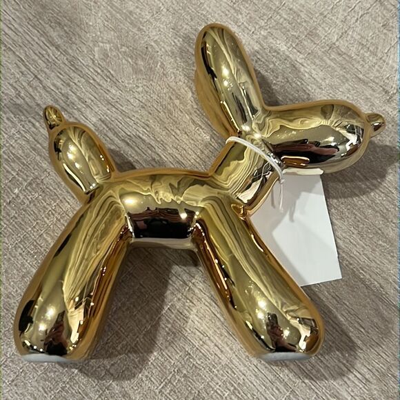 Gold Metallic Small Ballon Dog - Set of 4 - Picture 4 of 8